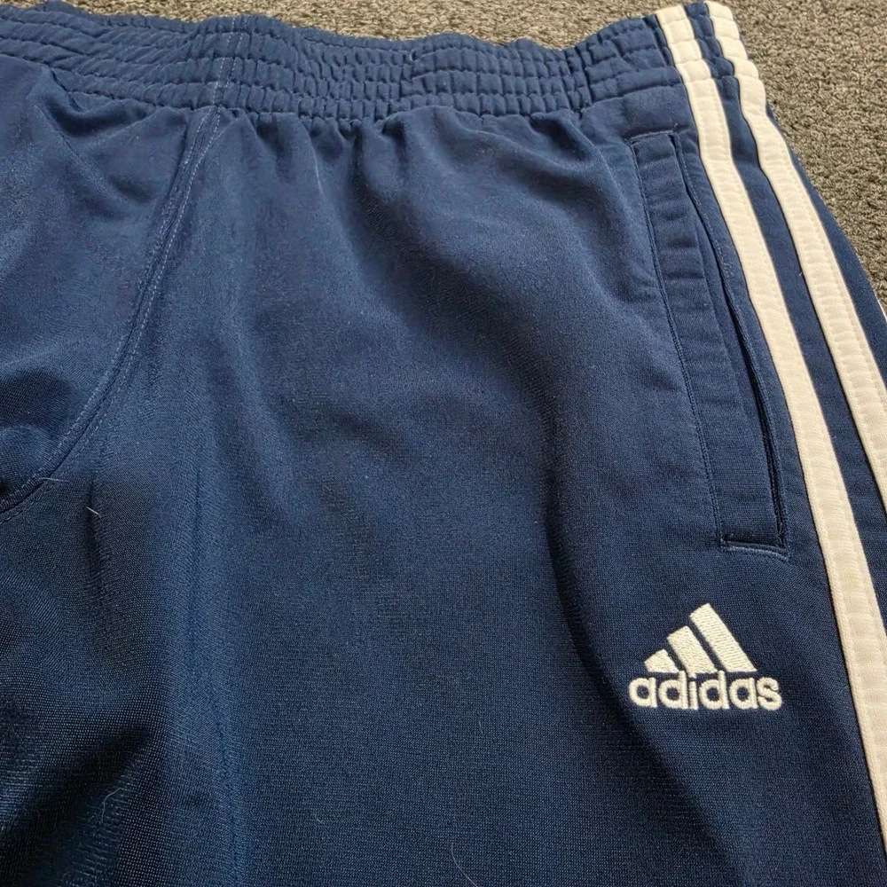 Vintage Adidas Break Away Track Pants Mens Small Blue Snap Button Tear Away - Picture 2 of 10